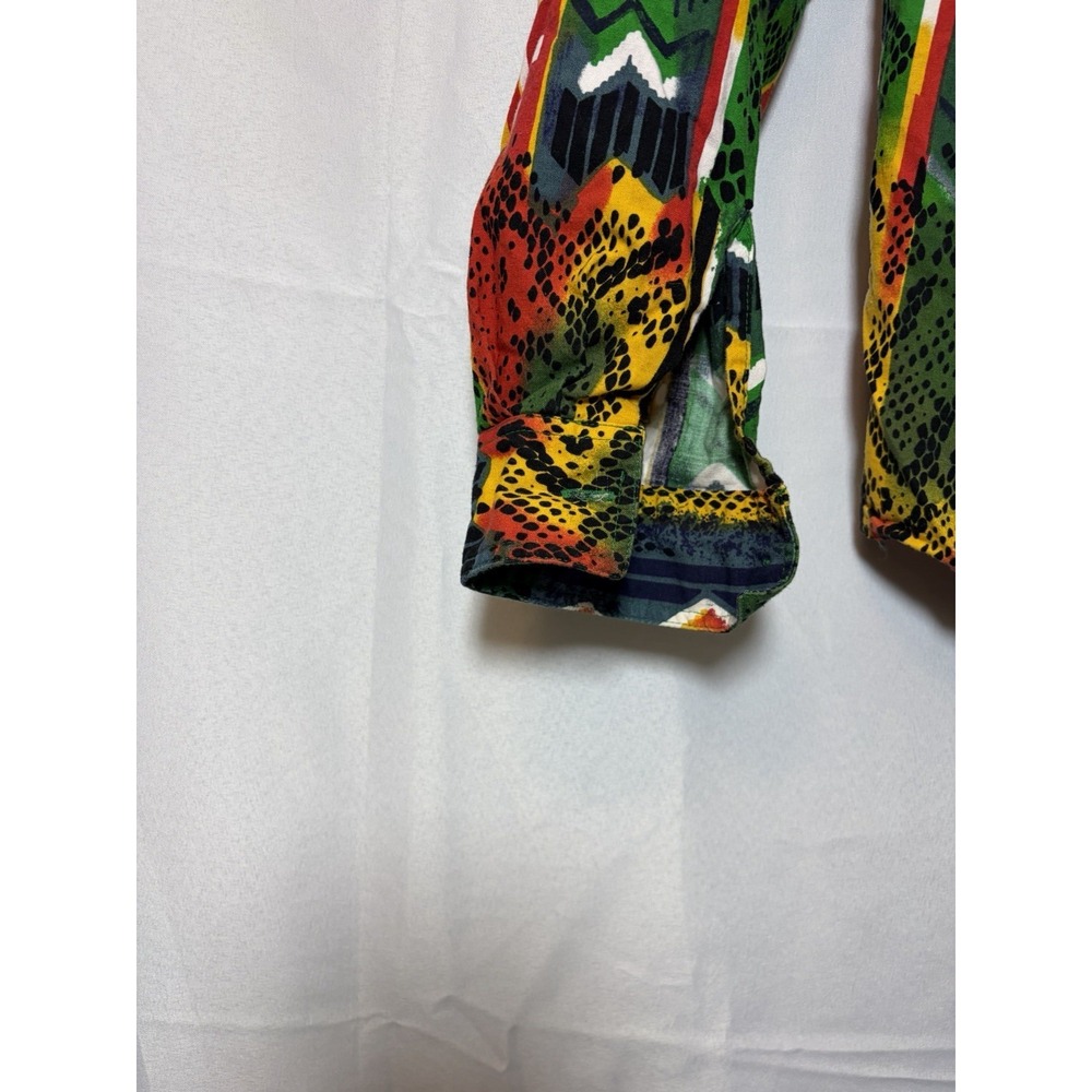 Vintage Mens Wrangler Size S Shirt Southwestern Aztec Brushpopper Print Rodeo - Picture 7 of 13